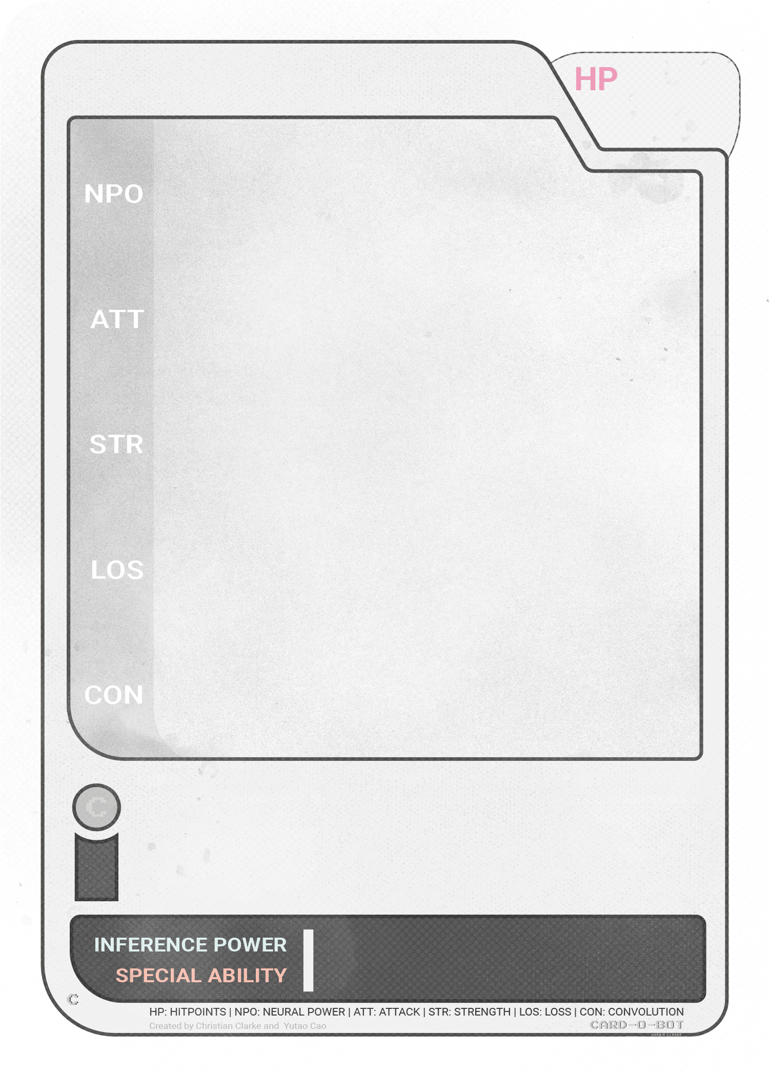 Image of a trading card design.